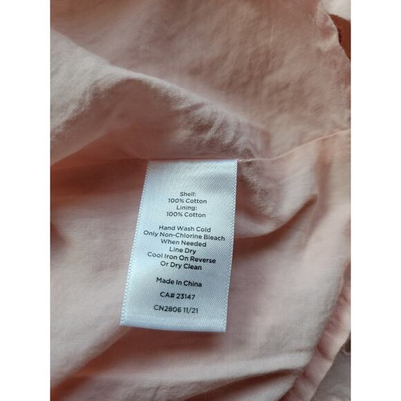 Talbots Peach Eyelet Blouse Sz XL Petite - Picture 10 of 11